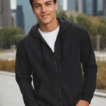 men's black zipper hoodies
